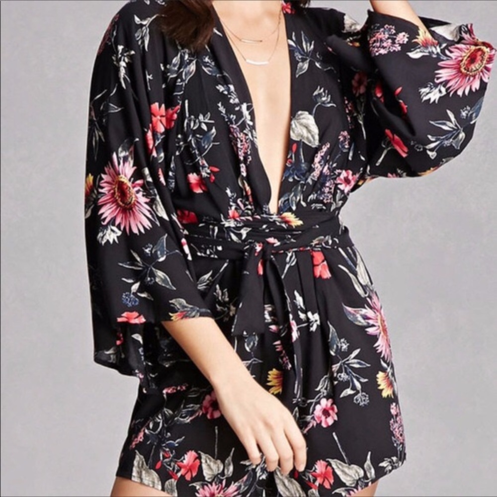 Floral Kimono Romper